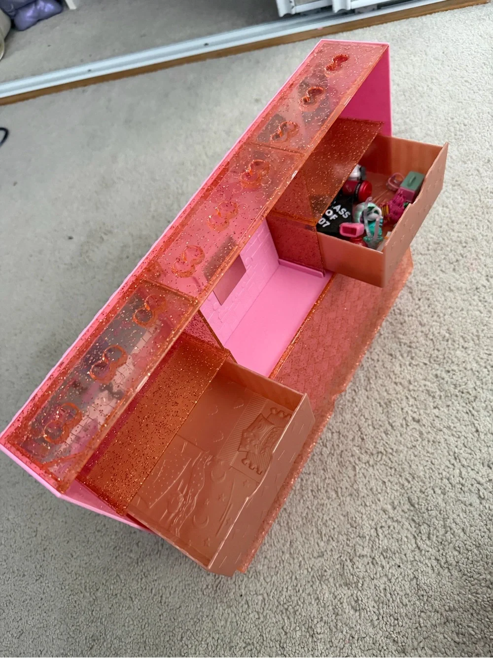 L.O.L. Surprise! Pink Glitter Stacking Makeup Organizer